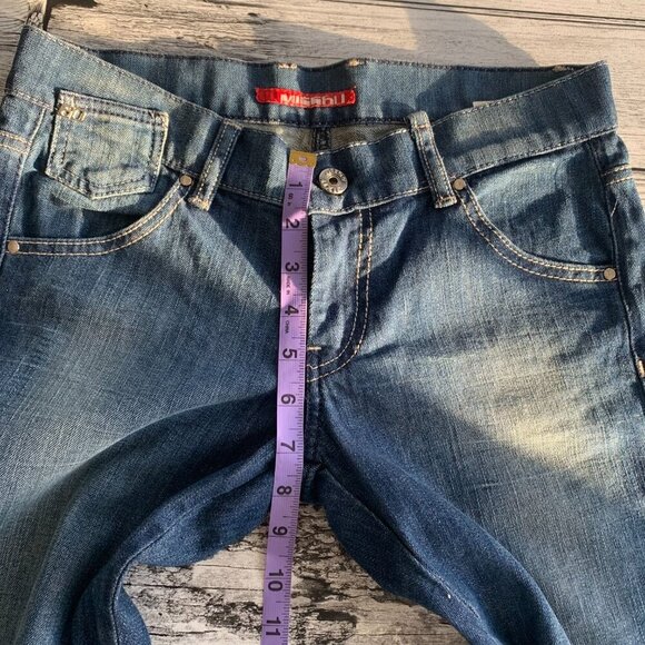 Miss 60 Junior Low Rise Embellished Medium Wash Y2K Jeans NWT - Picture 10 of 15
